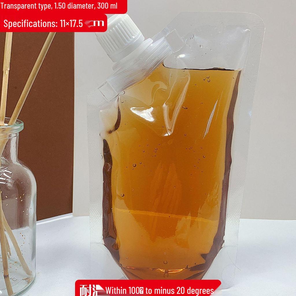 Large Caliber Self-Standing Angled Spout Bag for Food-Grade Liquid Portioning