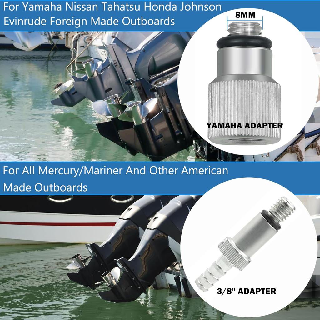 Lower Unit Gear Oil Pump For Standard Quart Bottles, Includes 3/8 Inch Metal Swivel, 8Mm And 10Mm Adapters Fit Most Marine And Mercury Boat Outboard