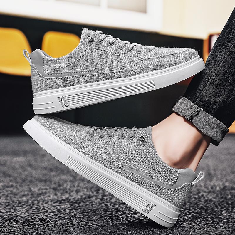 New Fashion Men Sneakers Low Top Lace-up Outdoor Men Casual Shoes Flats Breathable Comfortable Canvas Shoes Male Zapatos