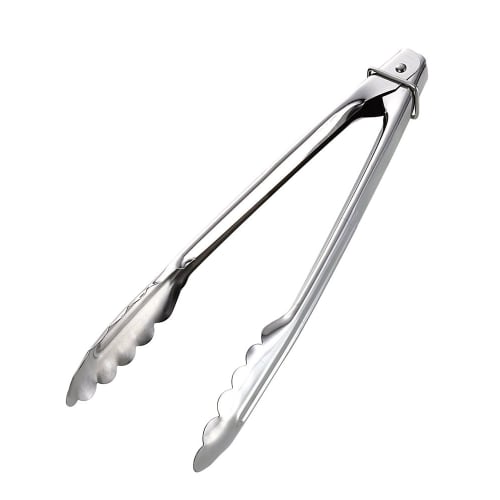 PEARL METAL Easy Wash Stainless Steel Multi-Purpose Cooking Tongs, 24cm, with Rings, Made in Japan, C-8703