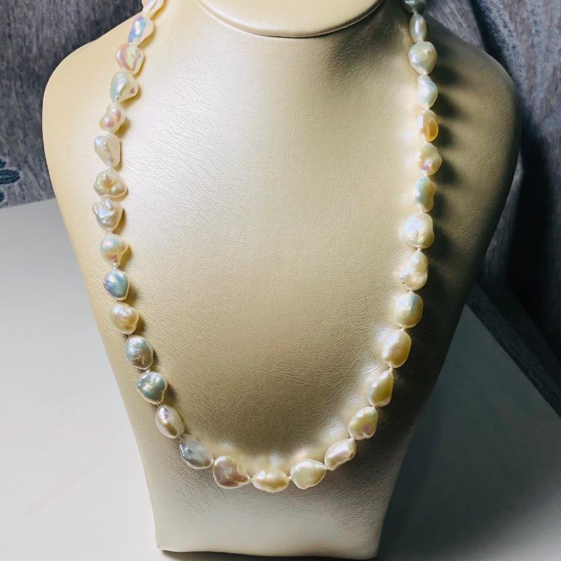 Necklace, Women's, Freshwater Pearls, Approximately 9mm Irregular Shape, Fashionable, Trendy, Versatile, Highly Rated