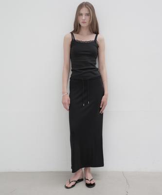 Deomago Relaxed Elastic Skirt_Black