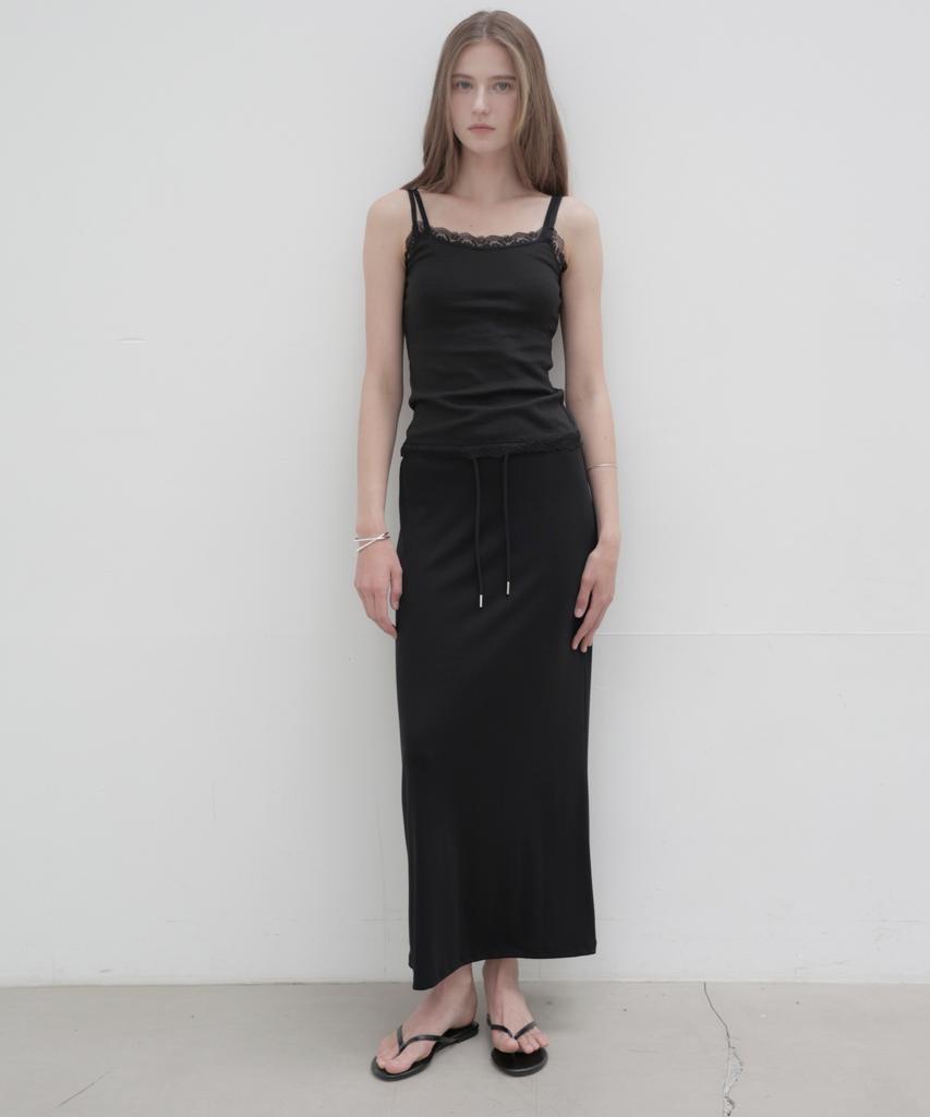 Deomago Relaxed Elastic Skirt_Khaki Beige