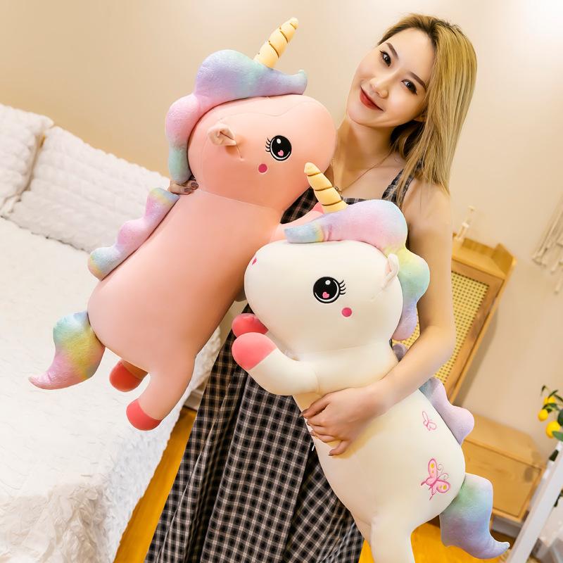 New Unicorn Doll Plush Toy Large Pillow Children's Sleeping Dolls Birthday Gift
