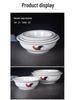 Extra Large Ceramic Soup Bowl with Rooster Design - Thickened for Sauerkraut Fish and More