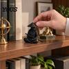 Samurai Warrior Statue Japanese Statue, 3D Printed Ninjas Figurine, Sit in Meditation Style Craft Sculpture for Home Tea Room Zen Decoration,