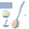 Long Handle Double-Sided Bath Brush with Loofah