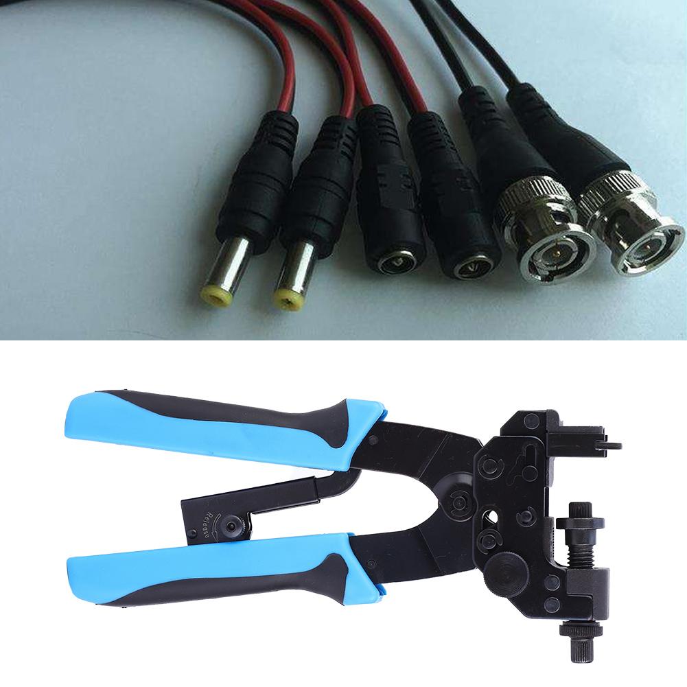 Terminal Compression Crimping Pliers F BNC RCA Coaxial Cable Network Crimper Adjustable Pliers