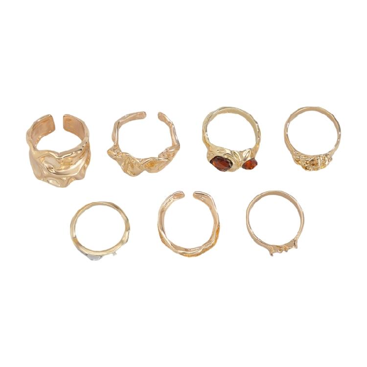 Stylish Geometric Designs Gemstones Rings Craft from Sturdy Metal Materials for a Touch of Elegant and Unique Styles