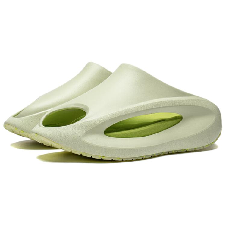 Li Ning Cloud Travel Slay Comfortable Versatile Non-Slip Wear-Resistant Slide Sandals Unisex Footwear Light-Fruit-Green AZSV021-5