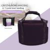 Bolsa de transporte acolchada gruesa para cuenco tibetano de yoga, bolsa de viaje con correa de transporte