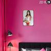 Arte da Parete in Alluminio 2D Figura Femminile Nuda Decorazione Metallica per Casa Soggiorno Camera da Letto