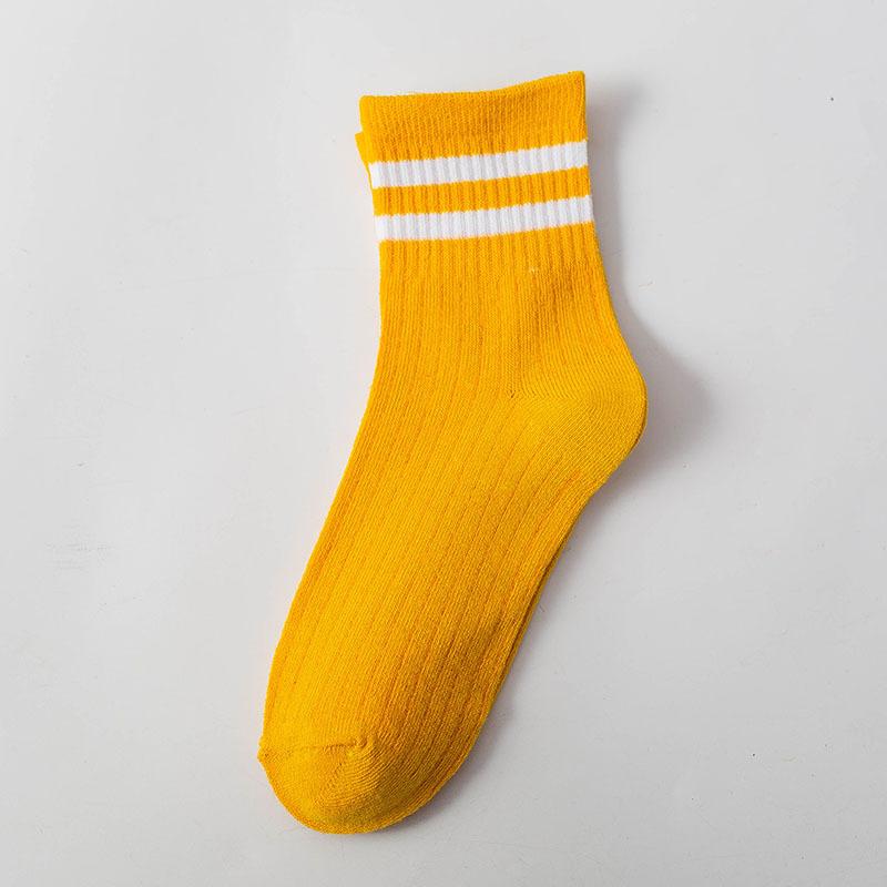 10 Pairs of Female Autumn and Winter Parallel Bars Sports College Wind Suction Sweat Breathable Tube Socks