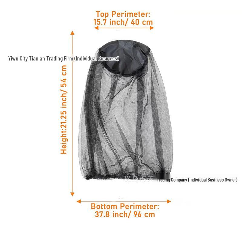 Popular Portable Detachable Head Net Hat for Outdoor Fishing, Camping, and Adventure - Mosquito and Insect Protection