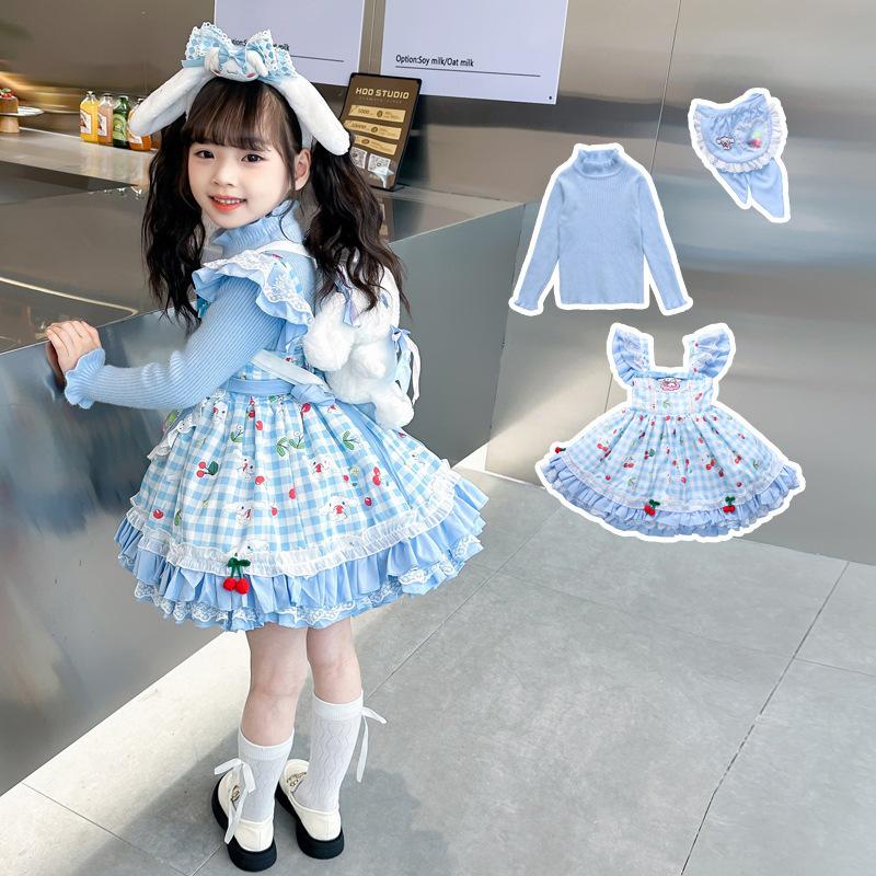 Vestito estivo da bambina Cinnamonroll Lolita Principessa con spalline per festa di compleanno