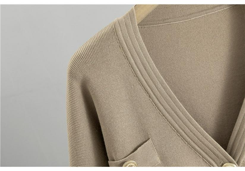 European & American Fragrance-Style Cardigan Sweater & Pencil Skirt Knitwear Set for Women - Spring & Autumn