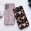 Glitter Hearts Love Leaf Phone Case For Samsung Galaxy S24FE S25 Ultra A02 A03 A04 A05 A06 A12 A13 A16 A26 A35 A36 A56 A55 Cover