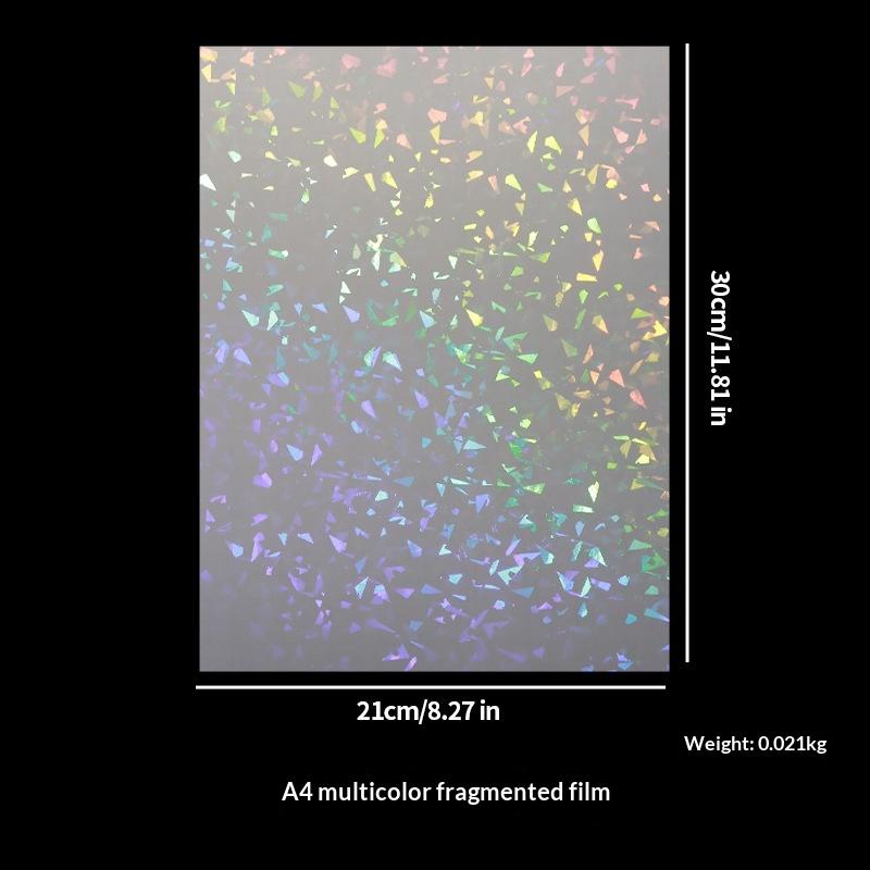 5 Pezzi Pellicola Plastificatrice Olografica A4 Impermeabile Trasparente Foglio Adesivo Autoadesivo Cuore Stelle Pellicola Plastificatrice a Freddo Trasparente
