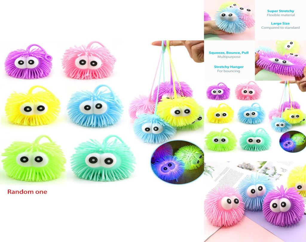 Colorful Alien Jellyfish Light Up Led Squeeze Toy For Stress Relief And Motor Skills