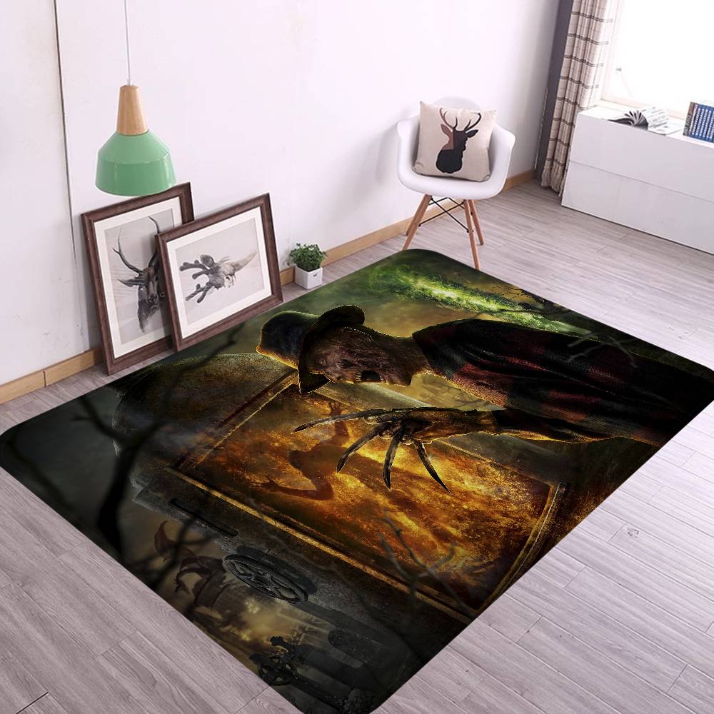 Horror Movie Nightmare On Elm Street Floor Mat INS Style Soft Bedroom Floor House Laundry Room Mat Anti-skid Household Carpets