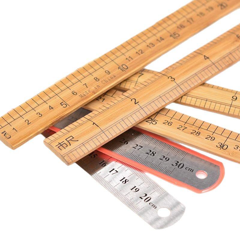 33cm Old-Fashioned Bamboo Ruler for Sewing & Clothing