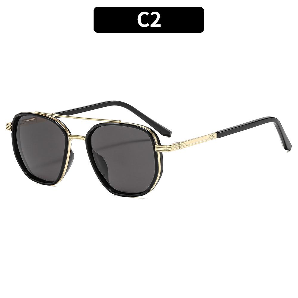Women's Sunglasses, Men's and Women's Fashion Double-beam Metal Sunglasses, Driving Sunglasses