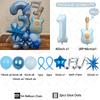 38pcs Blue Guitar Foil Balloon Set Music Note Balloons Music Theme Birthday Party Decoration Balloon Photography Props