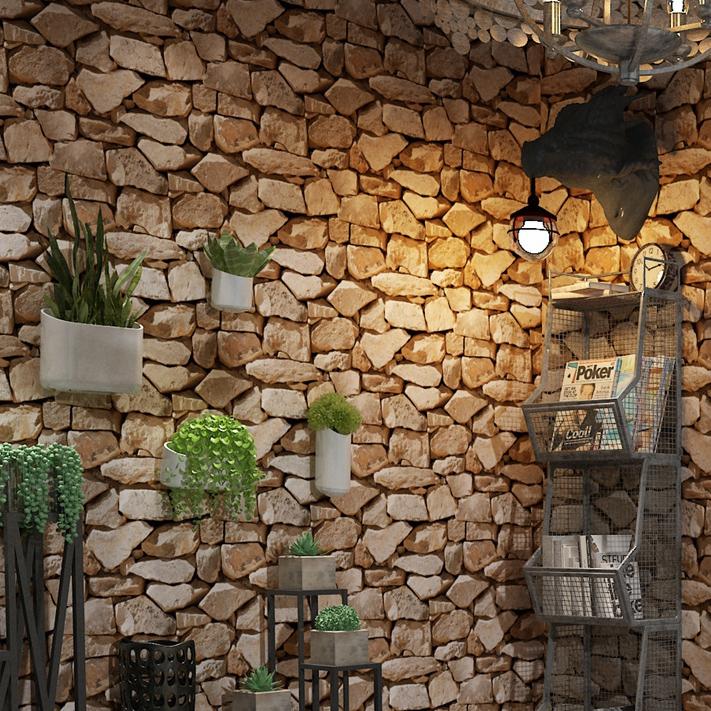 

Обои ПВХ ретро 3D стерео имитация камня текстура обои декор спальня ТВ стена гостиная обои 53см* 9,5 м 0.53m x 9.5m