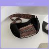 Fashion Ethnic Style Canvas Large Capacity Casual Bag 2024 New Korean Winter Striped Waist Bag Single Shoulder Diagonal Bag Blue