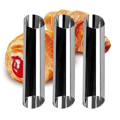 304 Stainless Steel Pastry Baki Cannoli Forms Food Grade Cream Horn Mould Cake Horn Mold Cannoli Tubes Shells Pastry Baking Mold