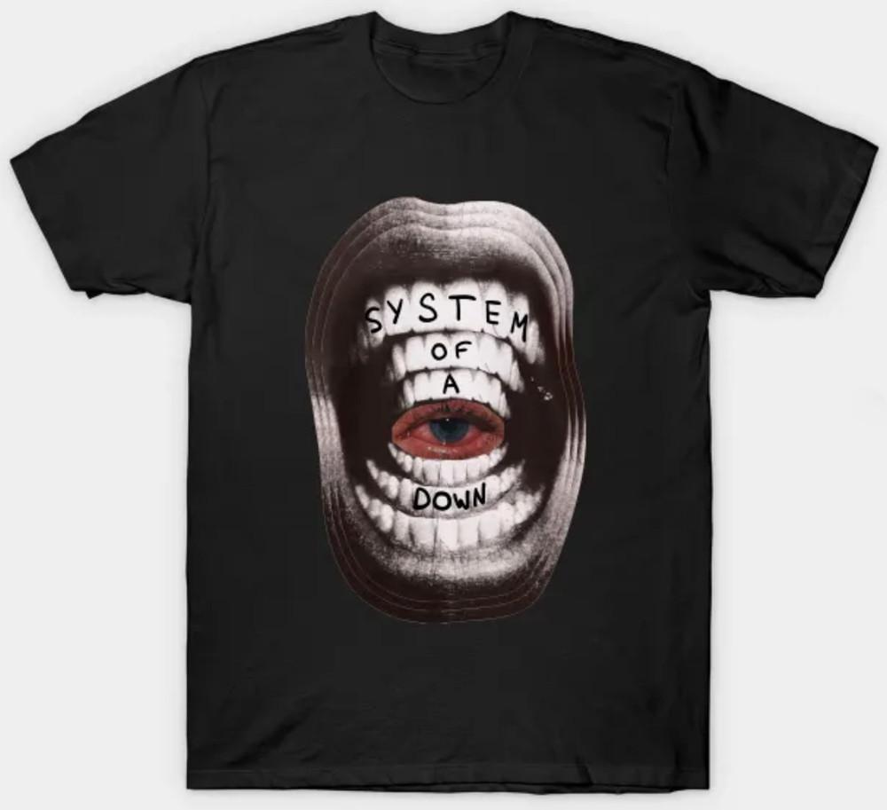System Of A Down Короткий рукав Мужская Унисекс S-3XL Черная Фан-арт Унисекс Футболка XXXL