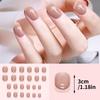 24pcs Nail Pieces Wearable Nails Ice Transparent False Nails 5ml