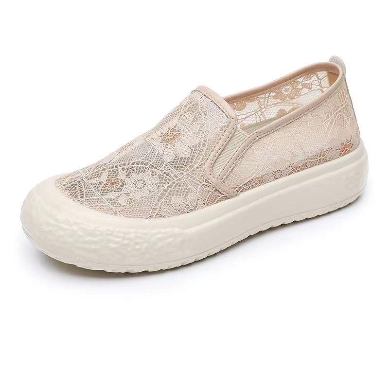 2024 Spring Women's Versatile Mesh Slip-on Casual Breathable Soft Sole Shoes for Moms