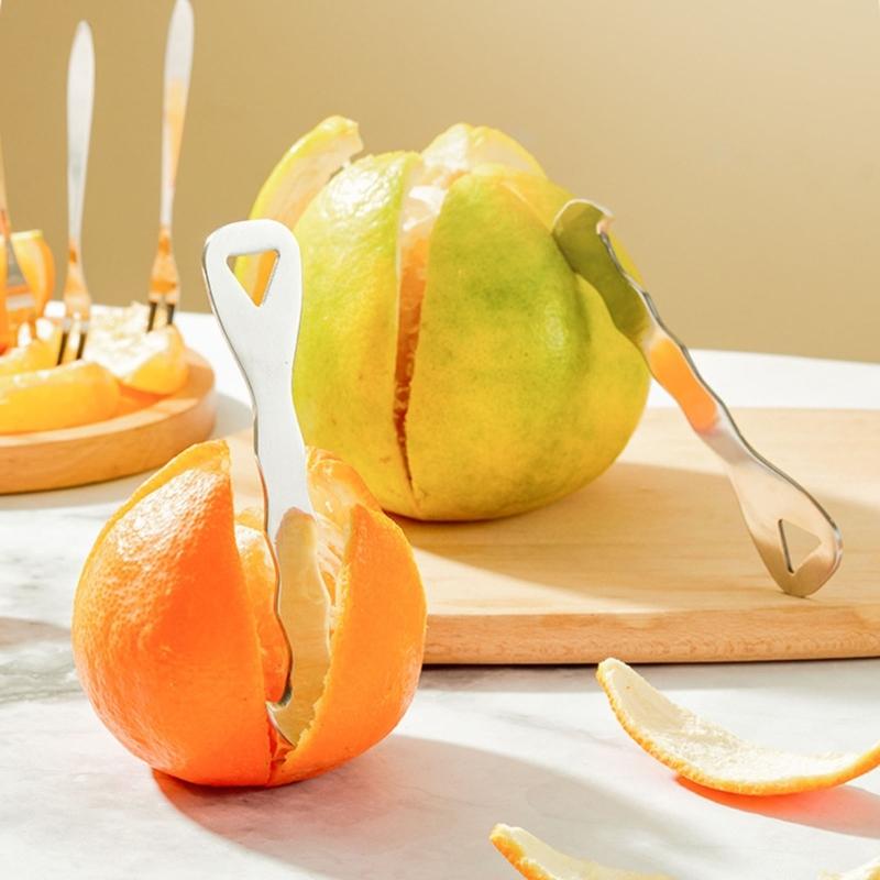 Stainless Steels Fruit Peeler Citrus Cutter Slicer Removal Tool for Quick Safe Oranges and Lemon Peeling in Kitchen Use