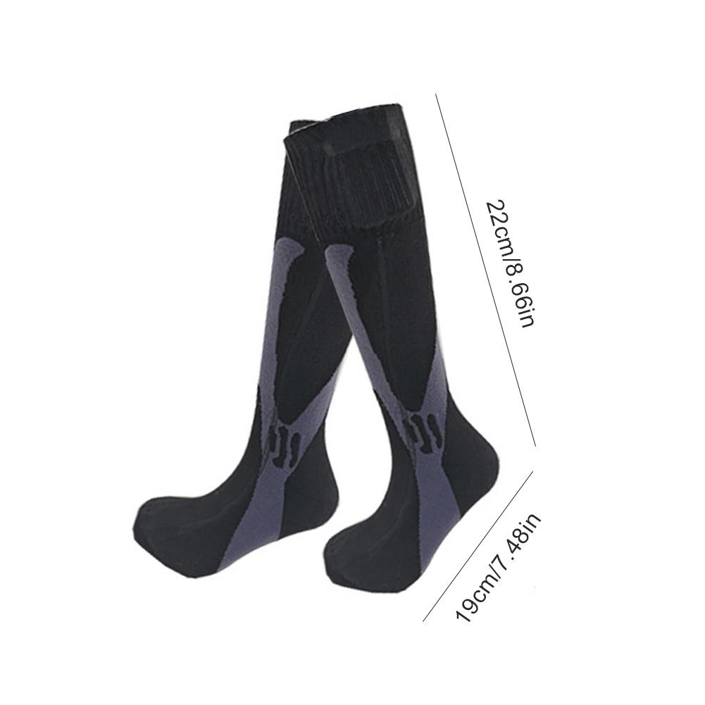 Elektrisch beheizte Socken Elektrische Heizsocken Schnellheizend Batteriebetriebene Heizsocken Atmungsaktive Outdoor-Sportsocken für Camping Wandern