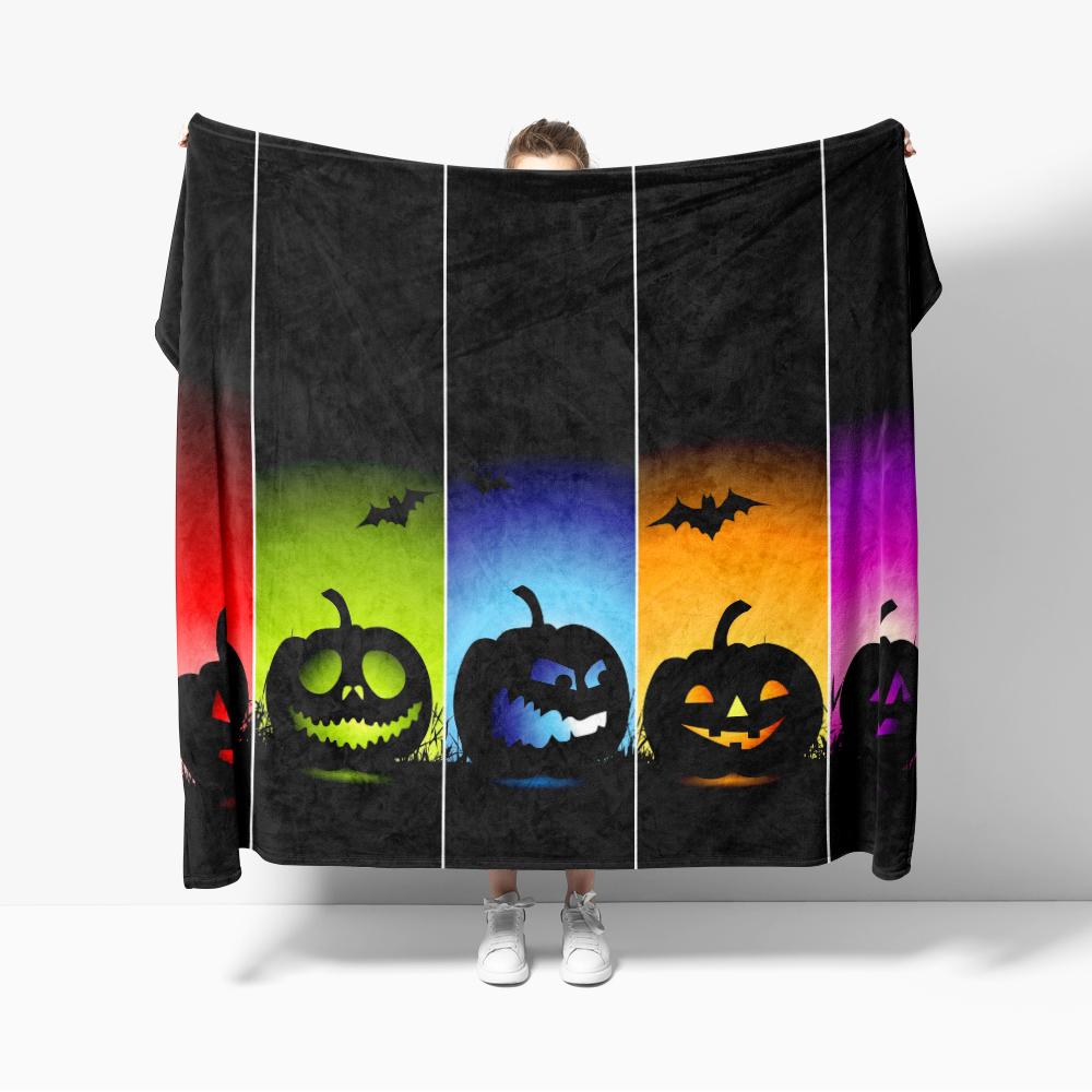 Manta de Tiro Halloween Otoño Acción de Gracias Regalo Manta Mantas de Calabaza Mantas de Sofá Para Sofá cama Estampado de Fantasma