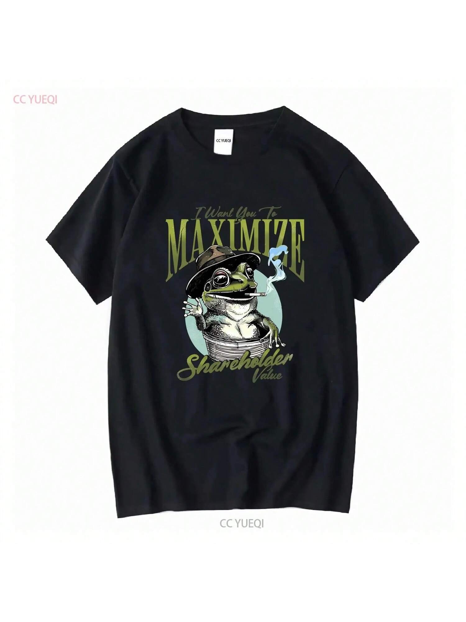 Wall Street Frog I Want You To Maximize Shareholder Value Funny T Shirt Long Or Short Sleeves Vintage Washed Unisex Stylish S разноцветный