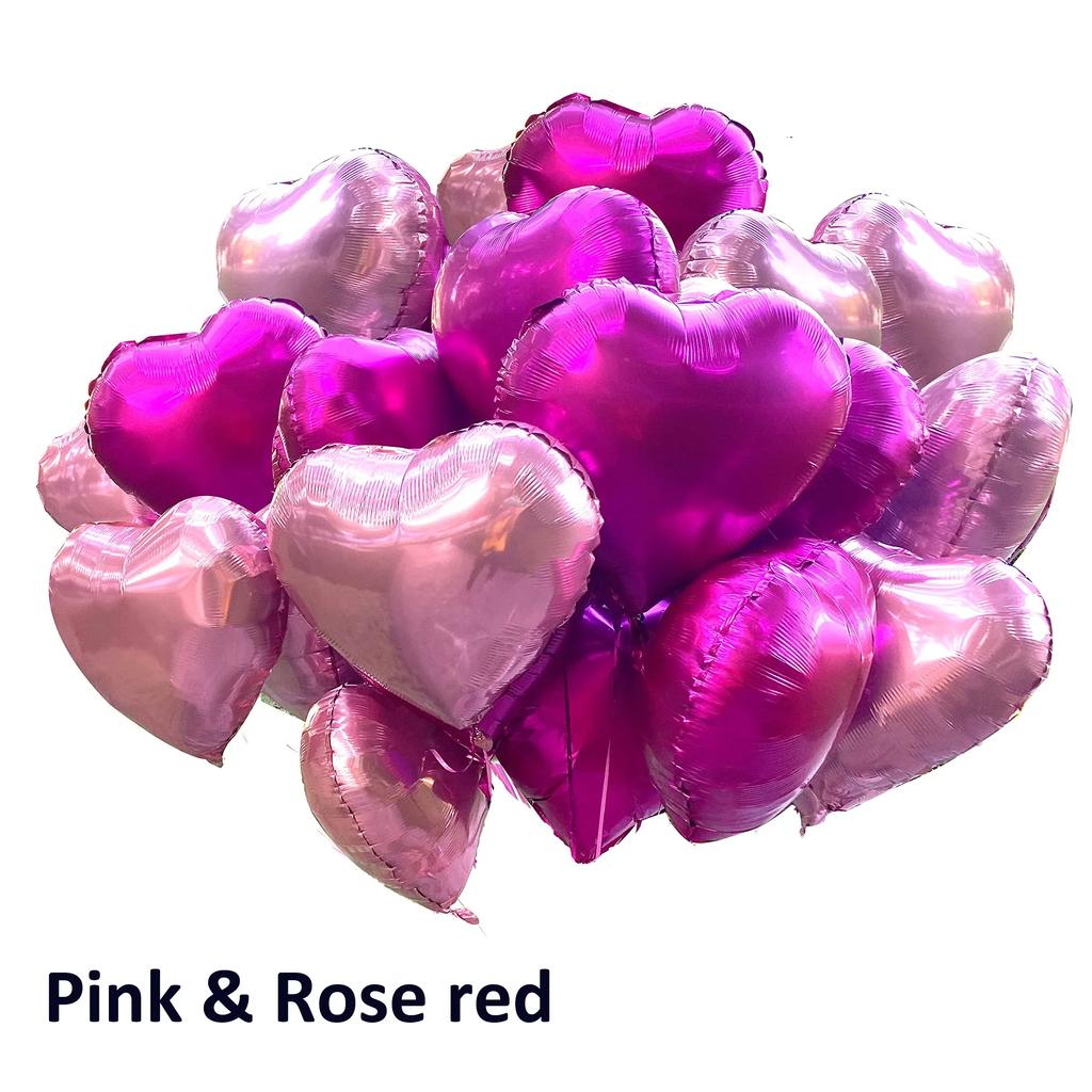 20/5pcs Heart Foil Balloon Mirror Aluminum Helium Balloon Globos for Kids Baby Shower Birthday Party Decoration Wedding Supplies