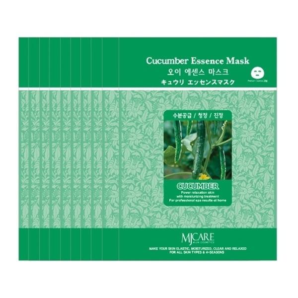 [100 sheets] Cucumber Skin Moisturizing Soothing Essence Mask Sheet Pack_18565312_634664