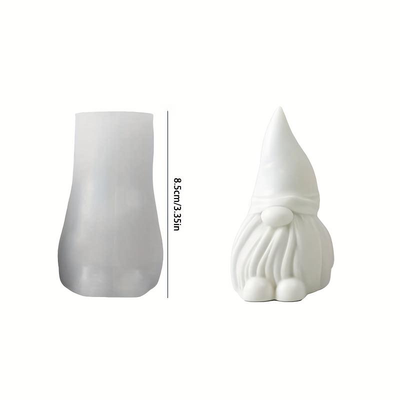 3D Gnome Candle Silicone Mold for DIY Soap Polymer Clay Plaster Epoxy Resin Christmas Home Decorations New Year Gift