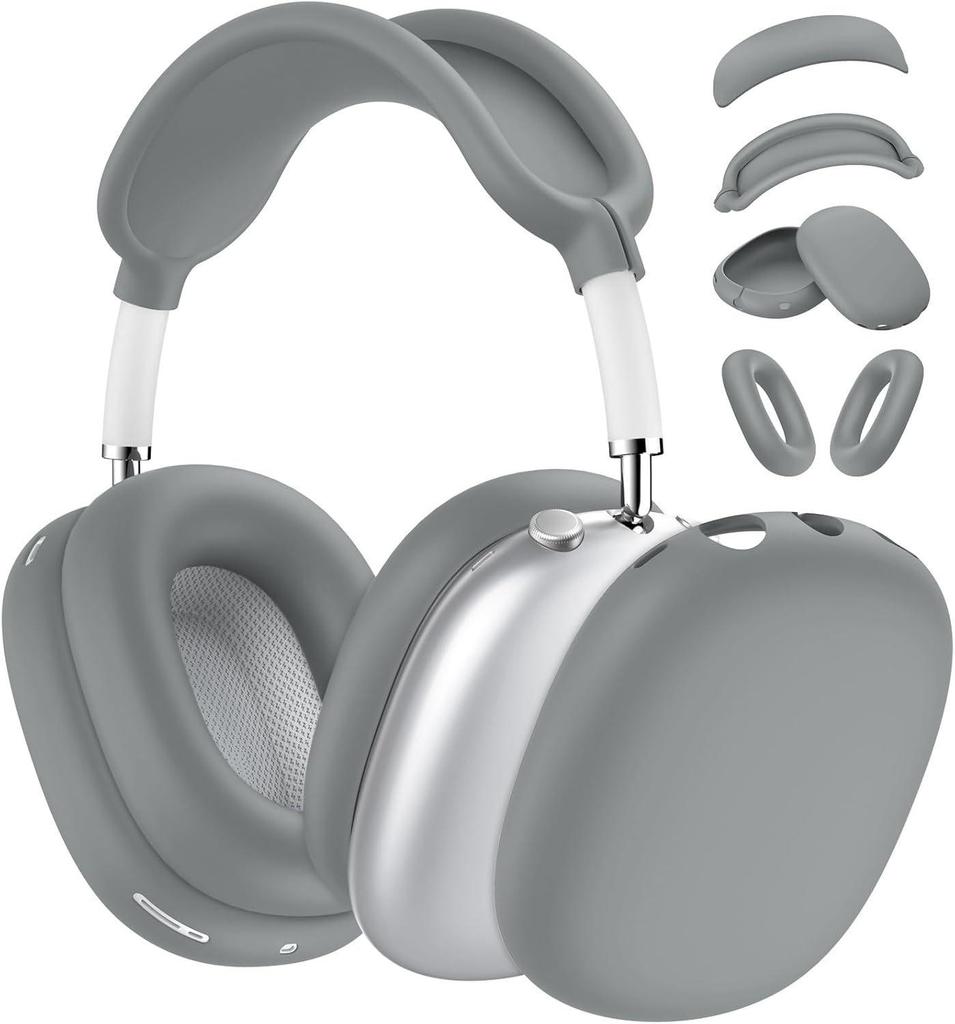 Solid Color Silicone Protective Case for AirPods Max - Over-Ear Soft Shell Cover