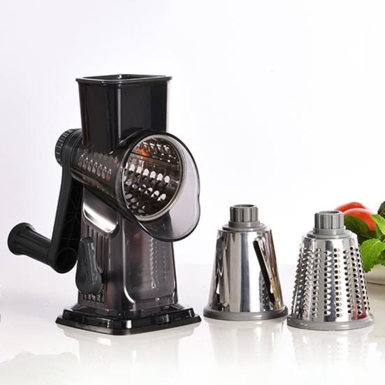 Handheld Roller Vegetable Slicer Adjustable Julienne Shredder for Home Kitchen Stainless Steel Blade Quick Vegetable Prep Tool with Protective Guard