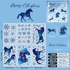 Christmas Window Stickers White Snowflake Elk Holiday Window Glass Door Decoration Stickers
