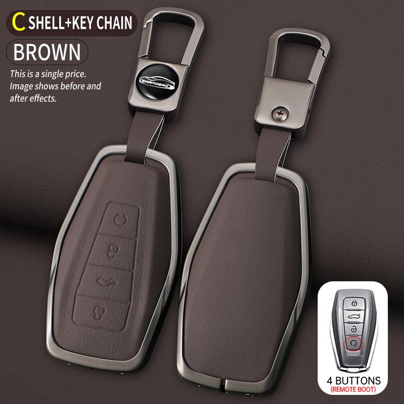 Zinc Alloy Auto Key Fob Cover Case Housing Fit For Geely Okavango Coolray Atlas Monjaro Tugella Emgrand Gt S Proton X50 X70 X6 X7 Ex7 Gc9