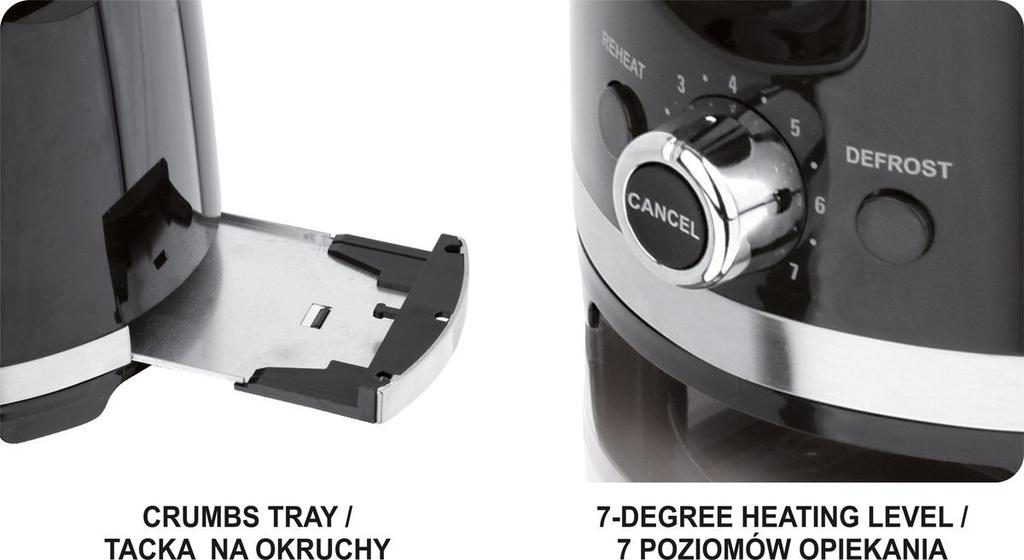 PRĂJITOR DE PÂINE 700-850W NEGRU - W-67500