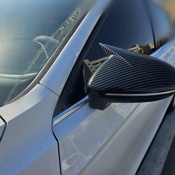 Volkswagen Lamando 15-18 Carbon Fiber Devil Horn Mirror Cover Modification Carbon Fiber Pattern Pair