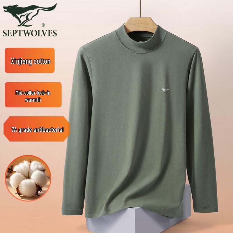 

Septwolves Men s Mock Neck Thermal Underwear Top XL