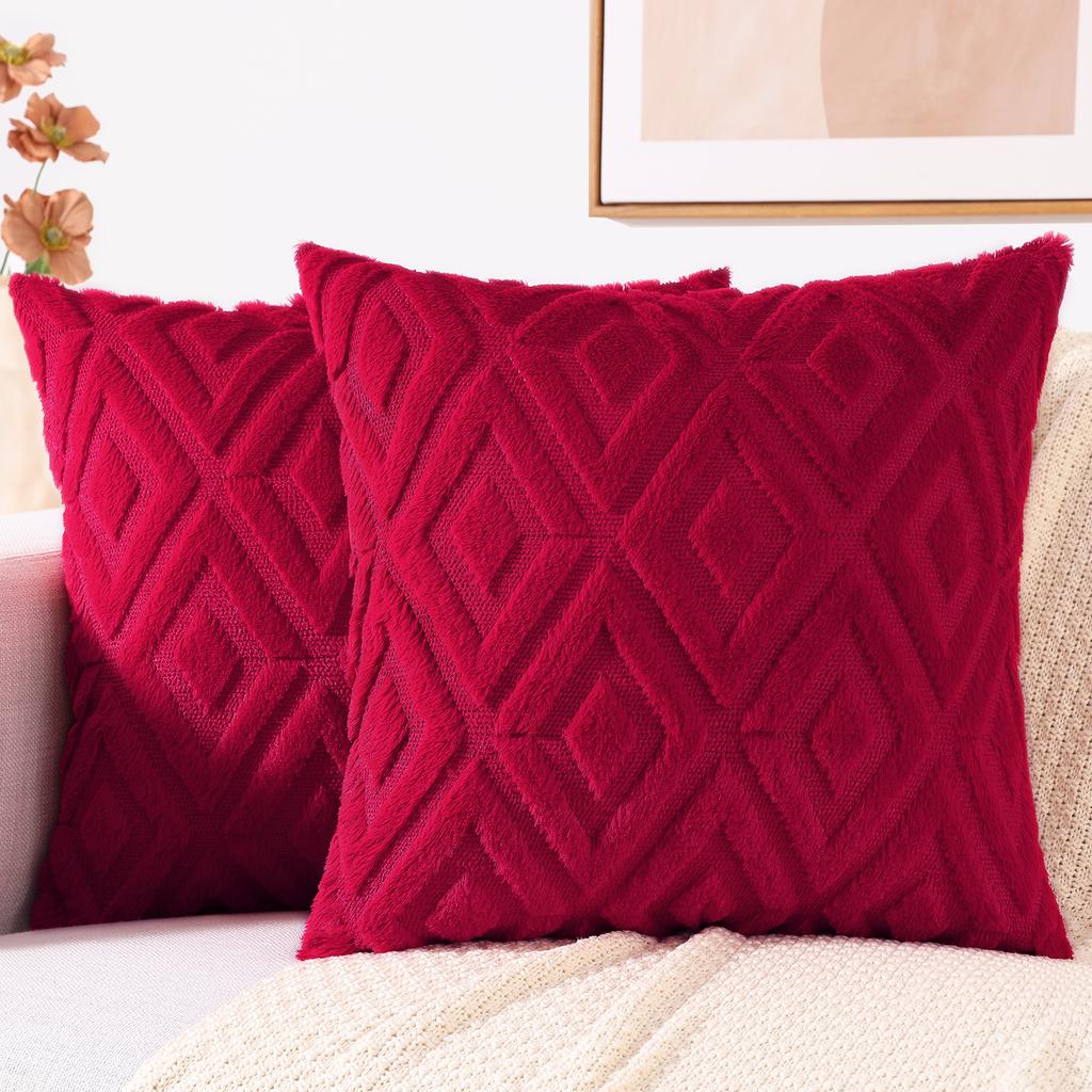 Throw Covers New Hapihappy Pillow 45x45 Set Of 2 Decorative Soft Plush Pillow Case 30x50 Pillow Covers For Bed Sofa Living Room
