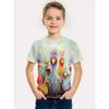 Nuovi Vestiti Cartoni Animati Gatto Estivi 2025 per Bambini, Maglietta Stampata Gatto 3D, Vestiti a Maniche Corte per Bambini, Moda Bambini T-s
