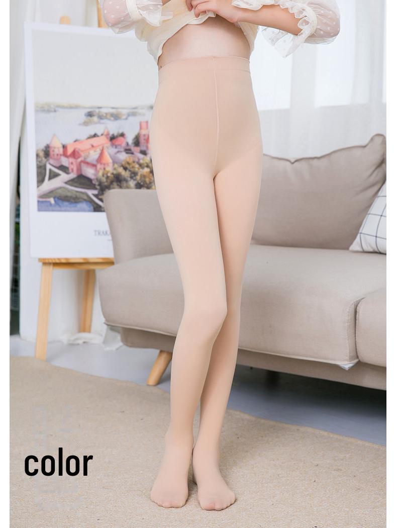 

Бархатные балетные носки для детей и взрослых - телесно-розовые, непрозрачные, с отверстиями для пальцев M /135-150CM